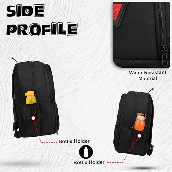 WHACKK Strike Black Soccer Football Basketball Volleyball Kitbag Backpack Soccer Ball (Black) - Image 6